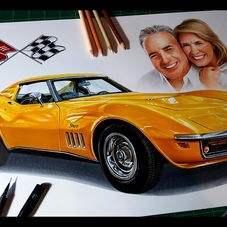 Chevrolet Corvette C3 Portrait Artwork - The Cartist