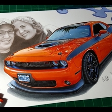 Dodge Challenger SRT Portrait Artwork - The Cartist