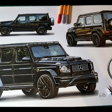 2019 Mercedes Benz G63 AMG Artwork Drawing - The Cartist