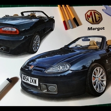 2005 MG TF 135 Artwork Drawing - The Cartist